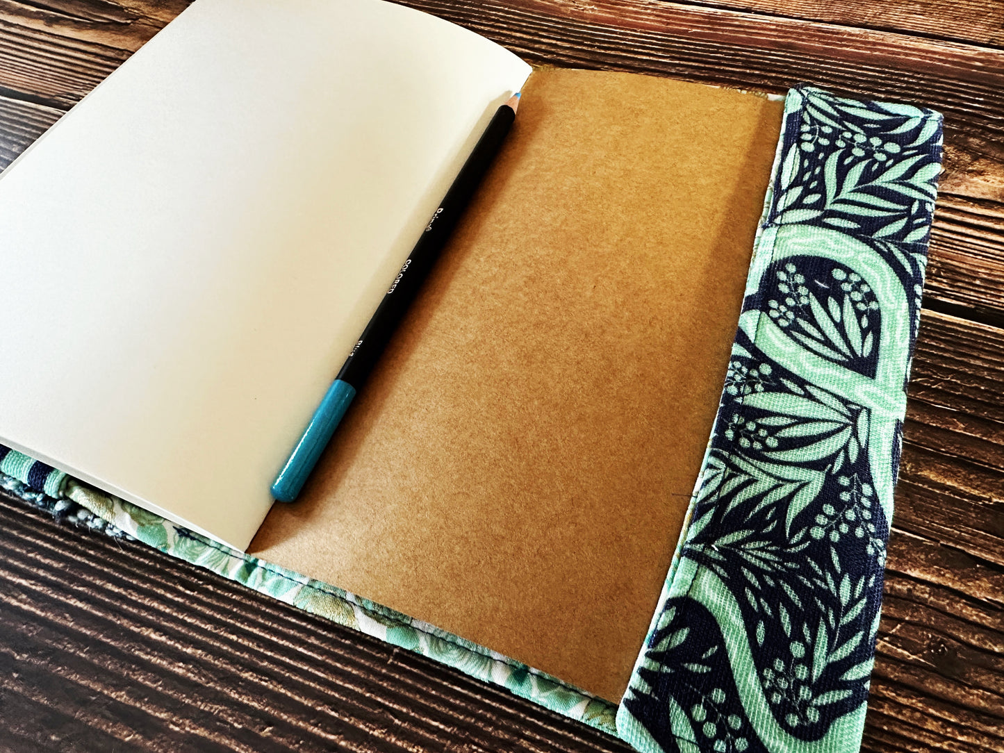 Uterus Garden with Handwoven Wool Adjustable A5 Journal Cover