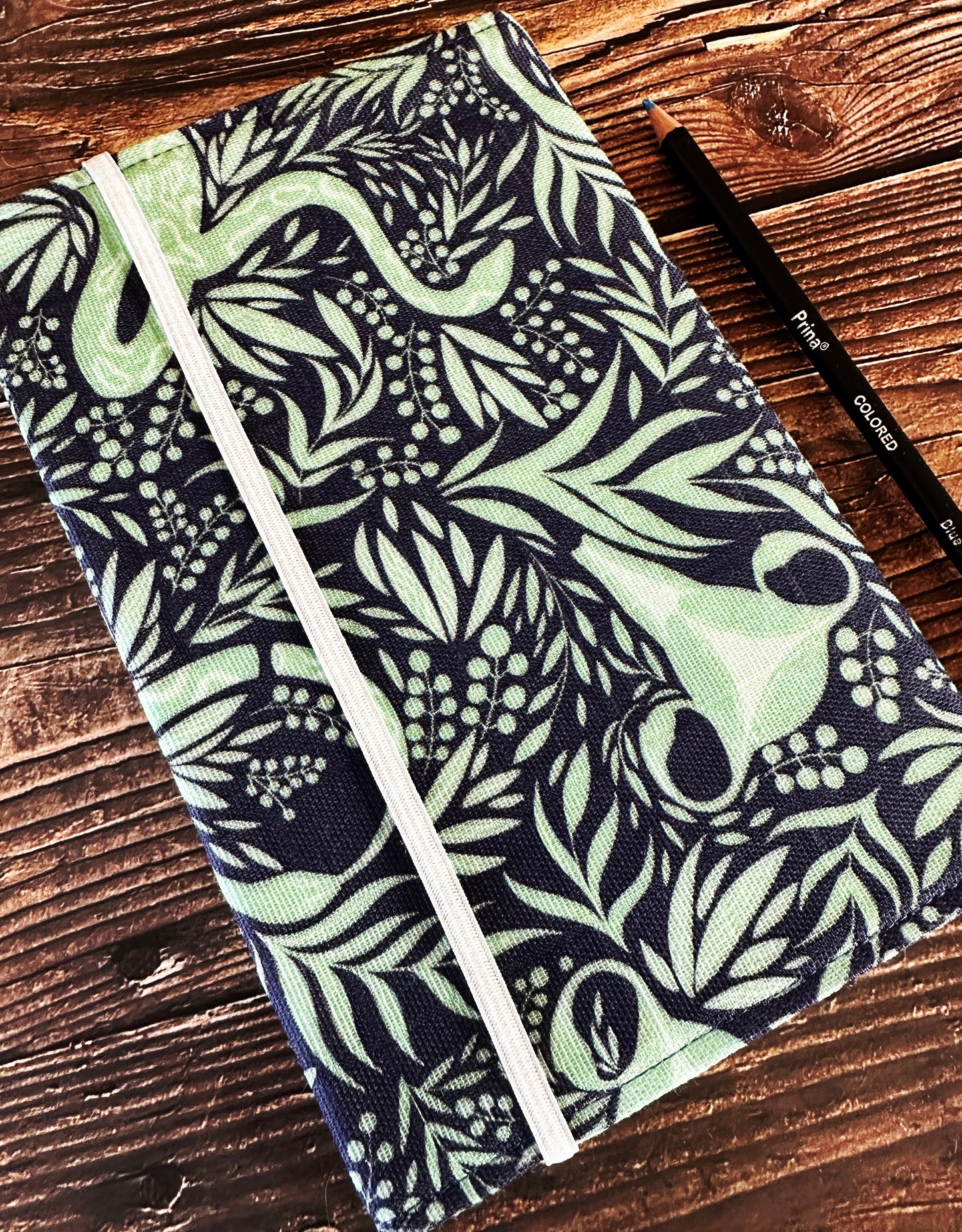 Uterus Garden with Handwoven Wool Adjustable A5 Journal Cover