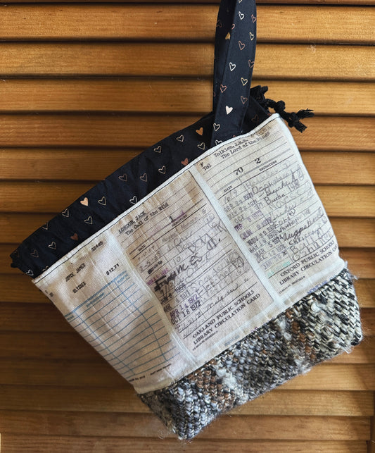 Library Card Small Project Bag