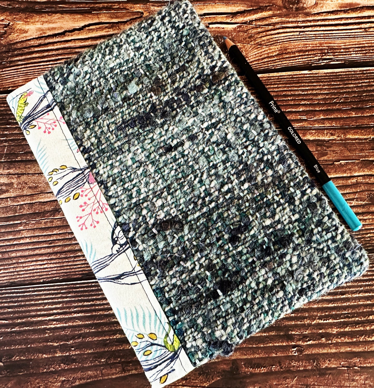 Sleepy Sloths with Handwoven Wool Adjustable A5 Journal Cover