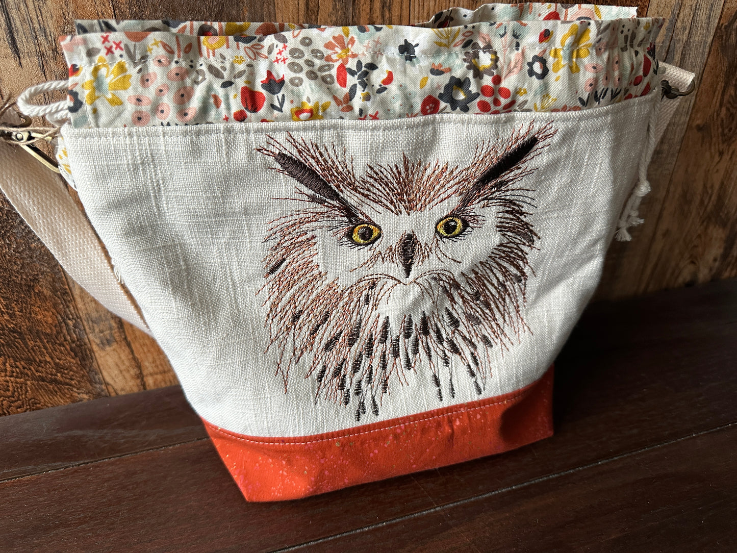 Wise Owls Medium Project Bag w/ Shoulder Strap