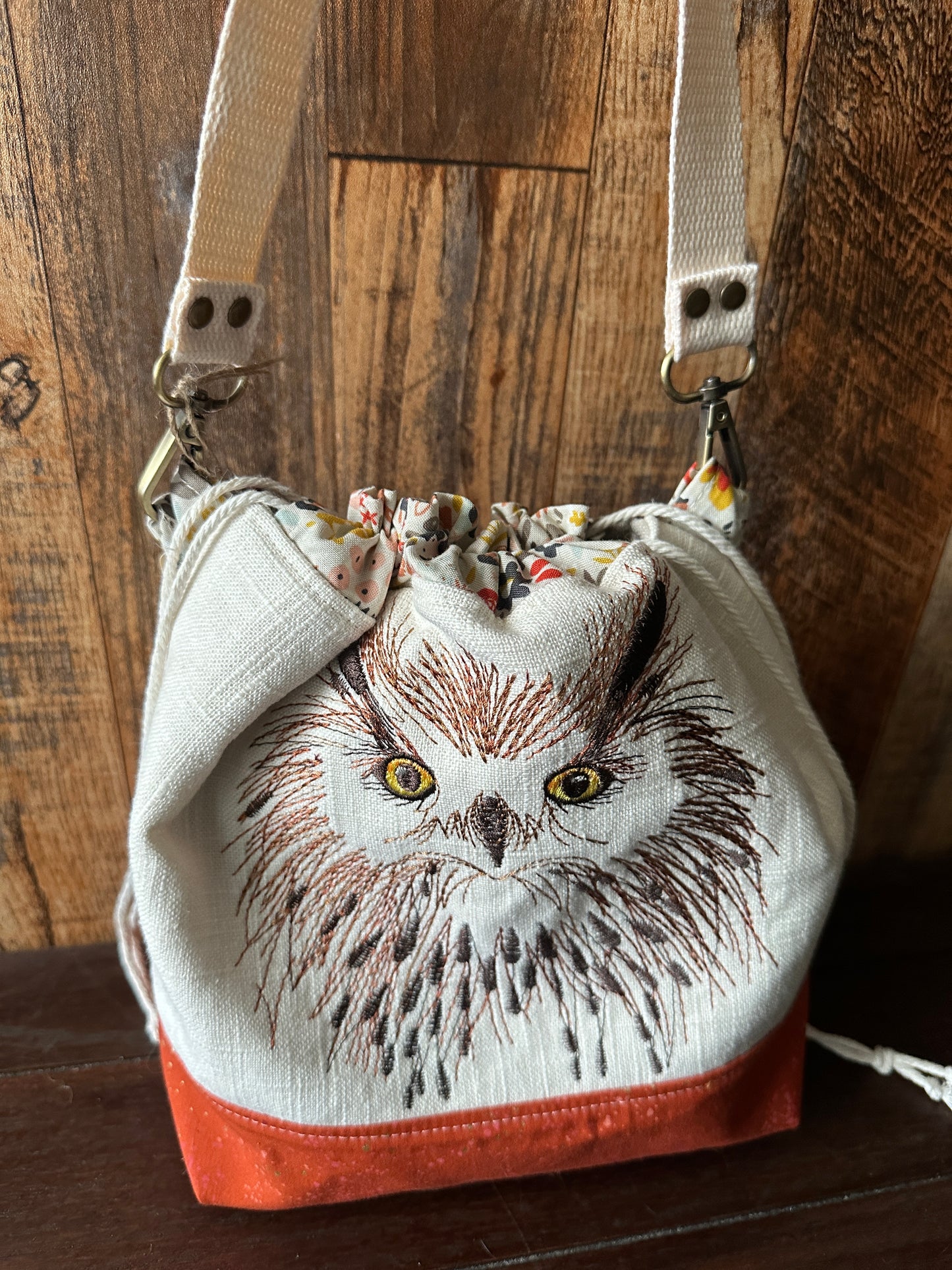 Wise Owls Medium Project Bag w/ Shoulder Strap