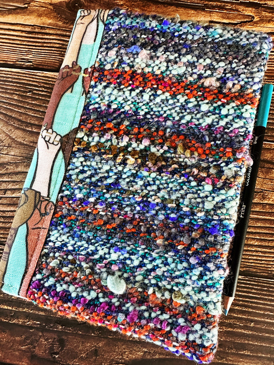 Resist Fists with Handwoven Wool Adjustable A5 Journal Cover