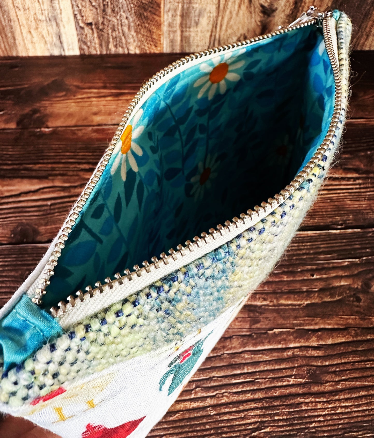 Chickens Breeds and Handwoven Wool Zipper Bag