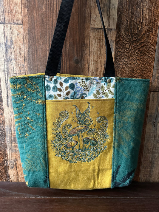 Bracken Ferns and Mushrooms Tote/Book Bag