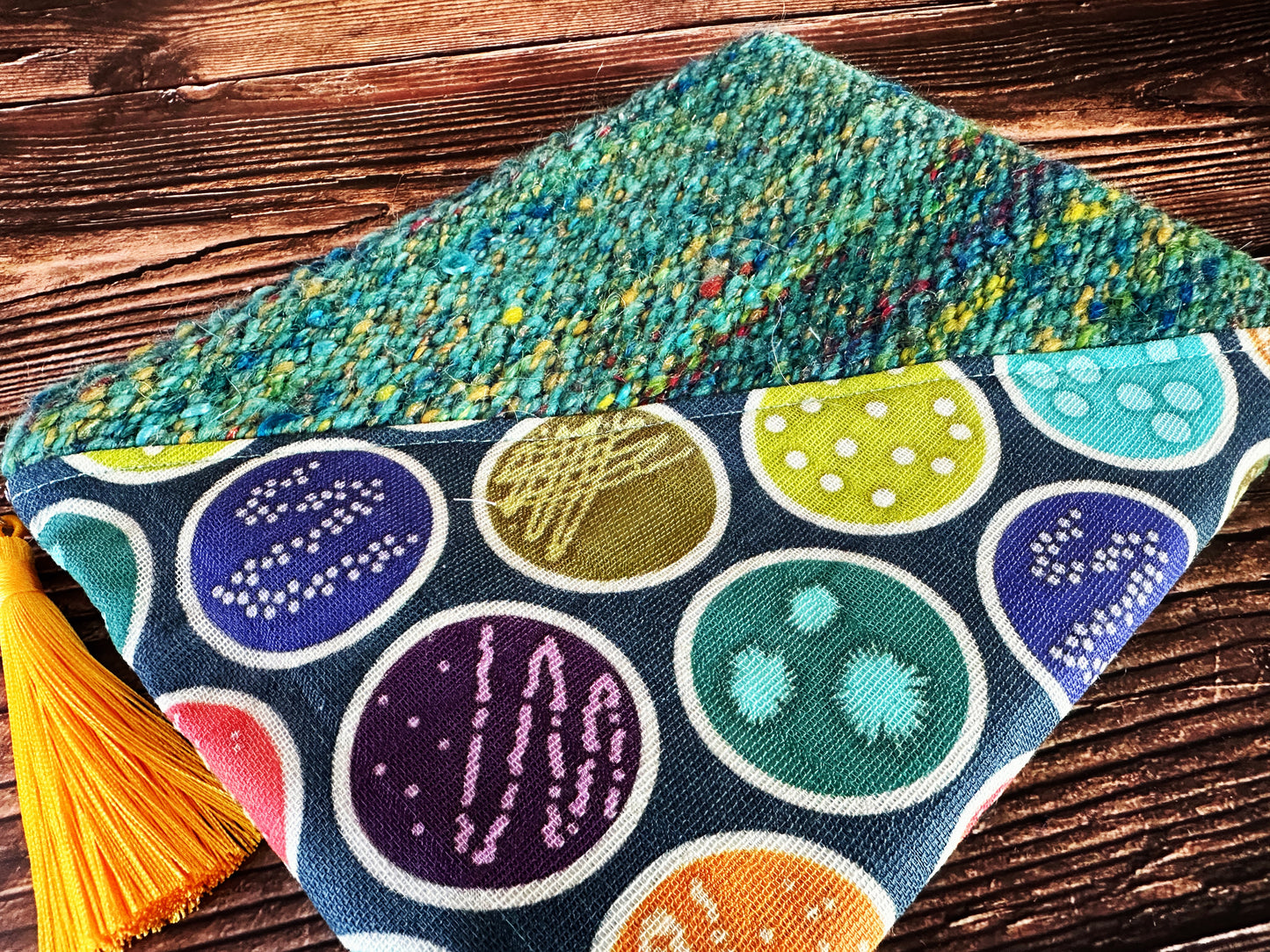 Petri Dishes and Handwoven Wool Zipper Bag