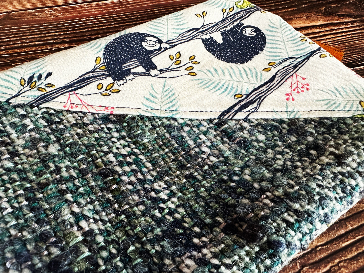 Sleepy Sloths with Handwoven Wool Zipper Bag