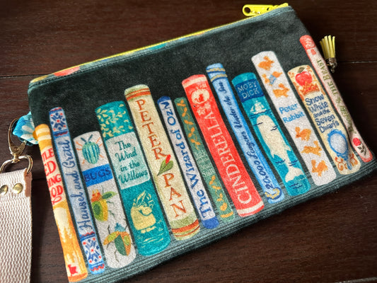 Take A Look in A Book Small Double Zipper Clutch and E-Reader Pouch