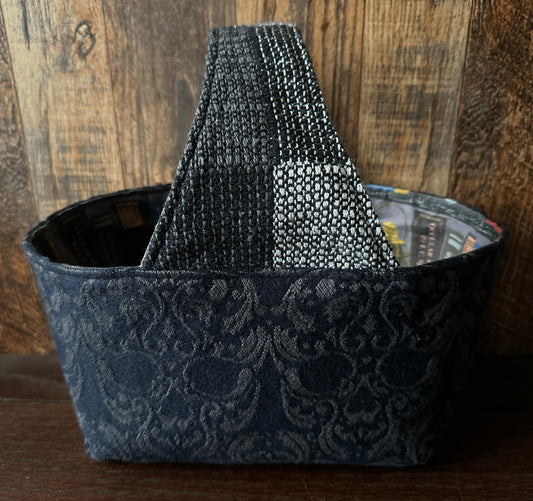 Dark Academia Small Basket Bag