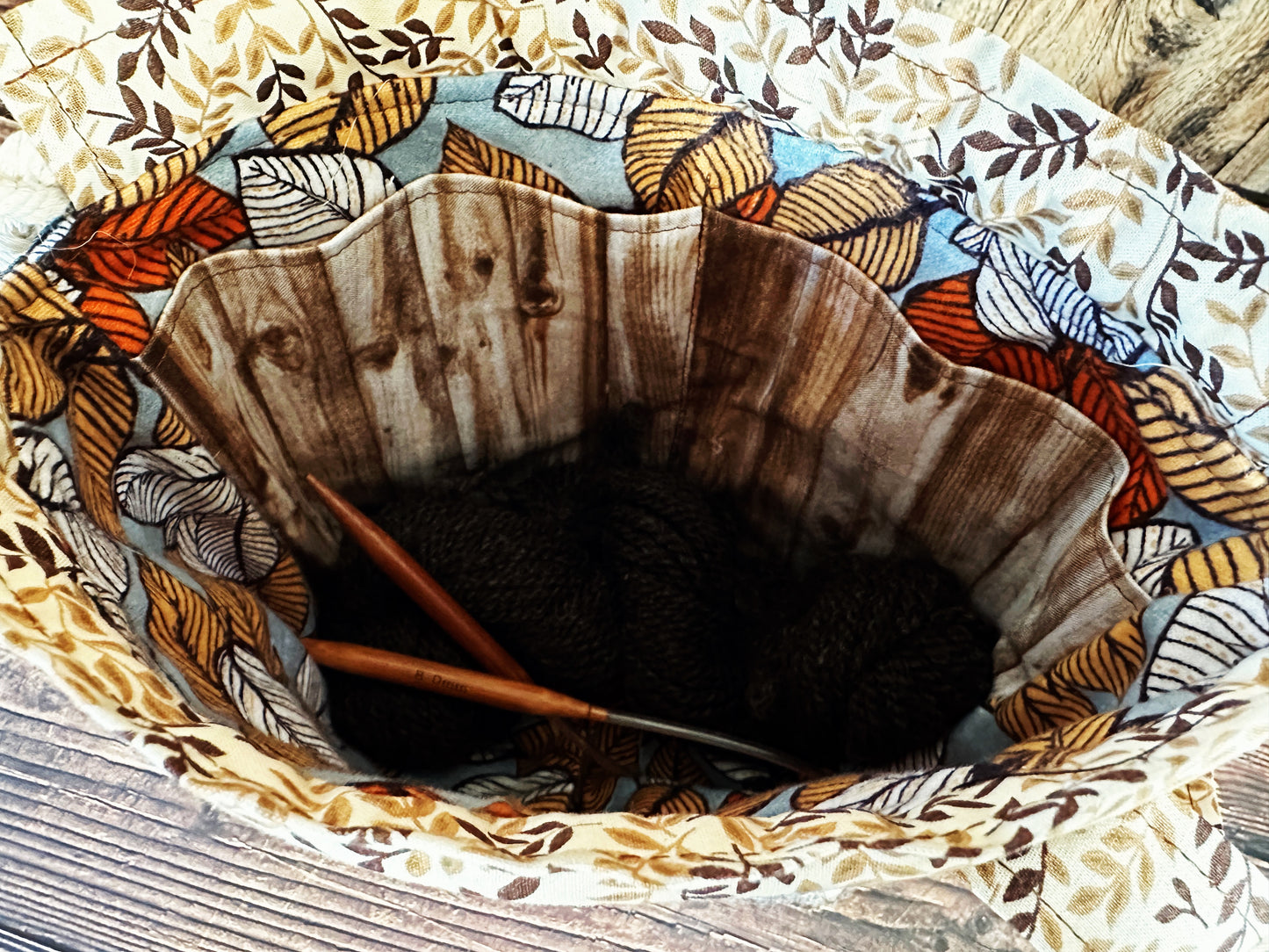 Dappled Deer with Handwoven Wool Small Project Bag