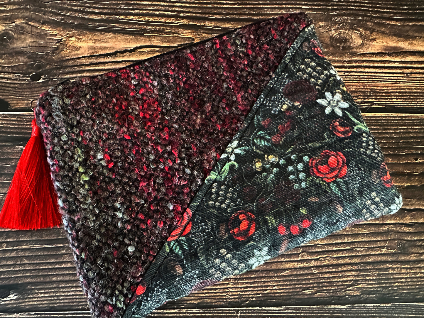 Swamp Rose with Handwoven Wool Grab and Go Zipper Bag