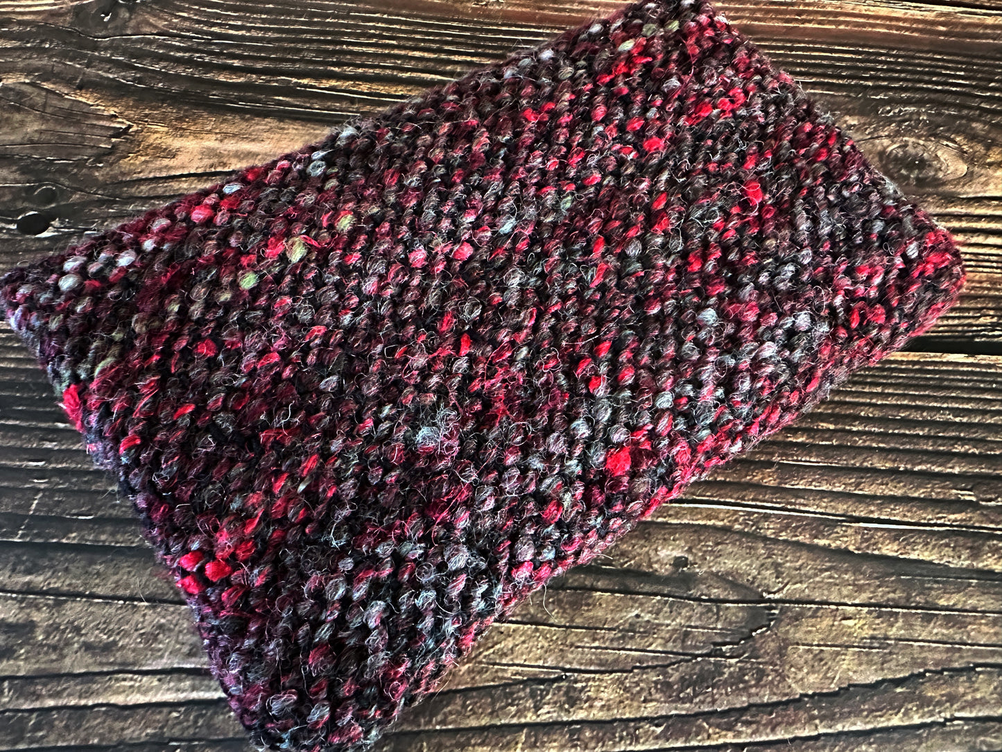 Swamp Rose with Woven Wool Minimalist Wallet