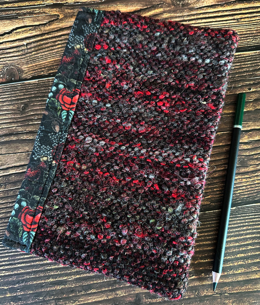 Swamp Rose with Handwoven Wool Adjustable A5 Journal Cover