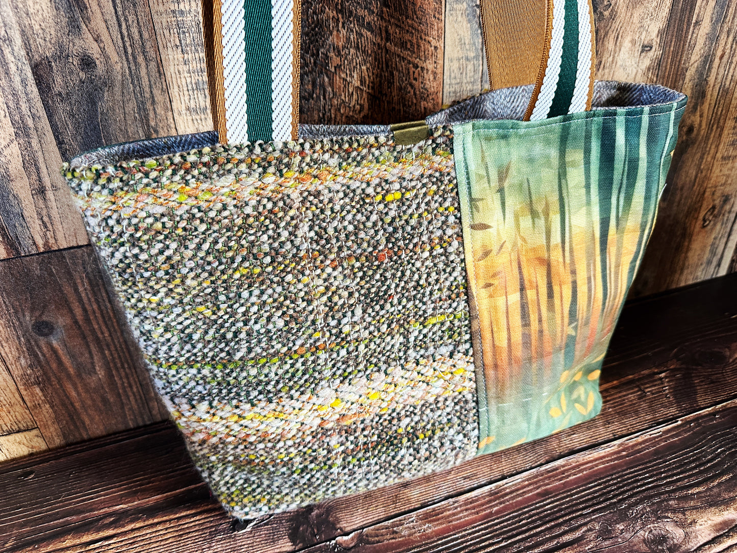 Languid Loons and Handwoven Wool Med Tote