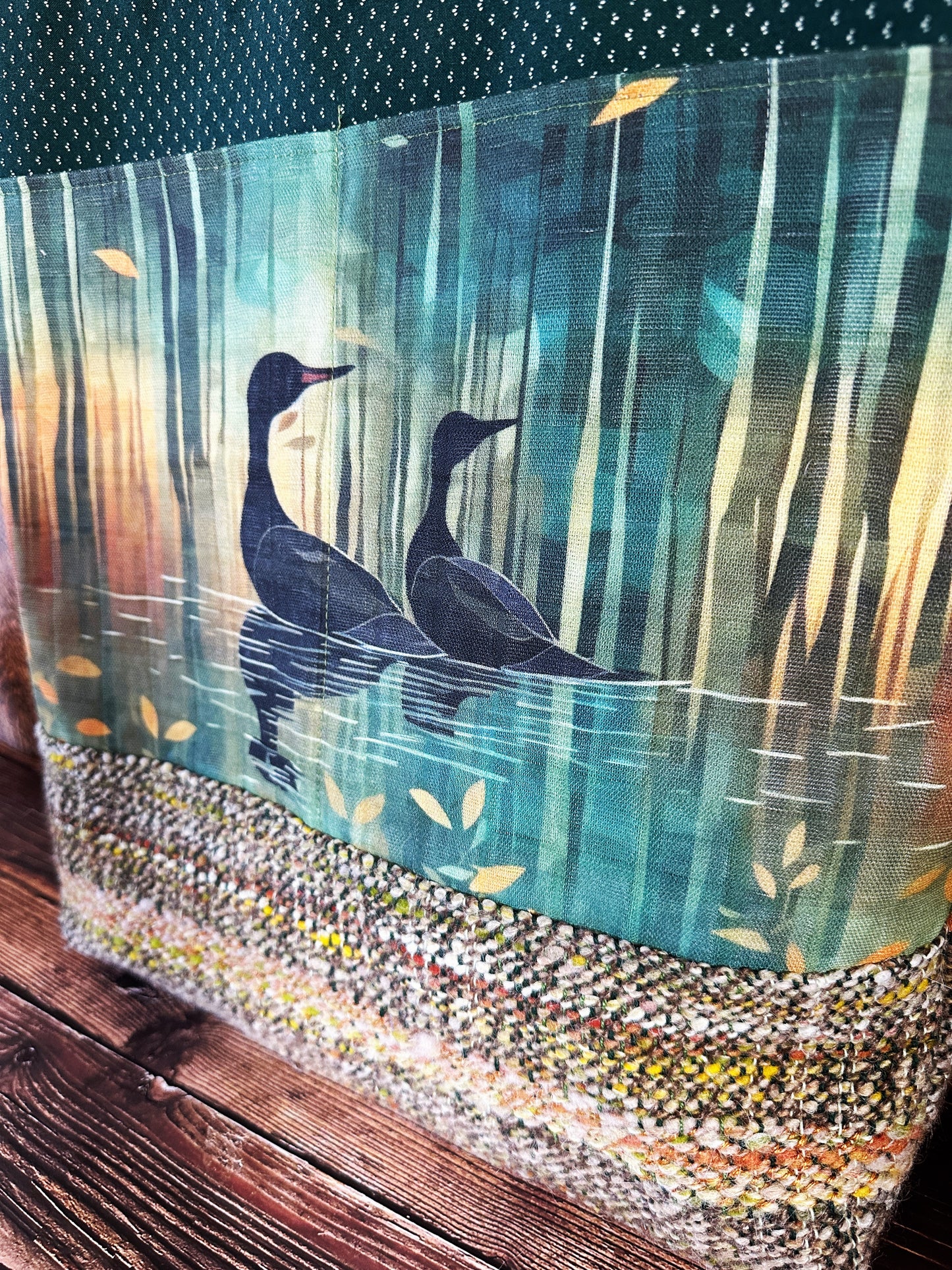 Languid Loons & Handwoven Wool Extra Large Tote