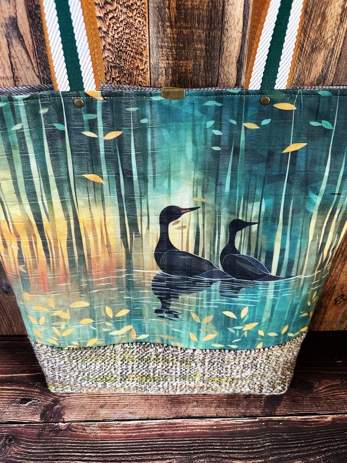 Languid Loons & Handwoven Wool Extra Large Tote