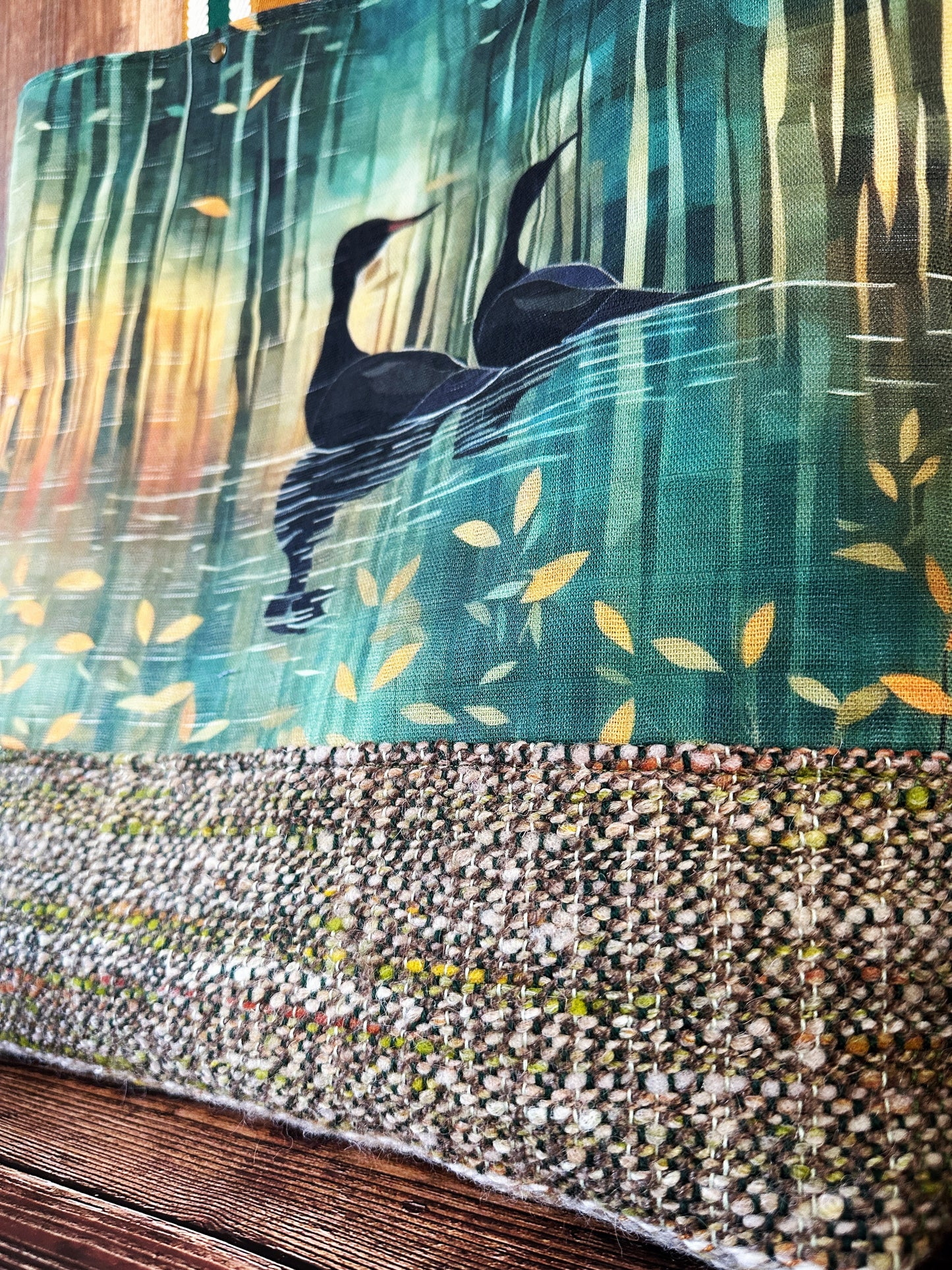 Languid Loons & Handwoven Wool Extra Large Tote