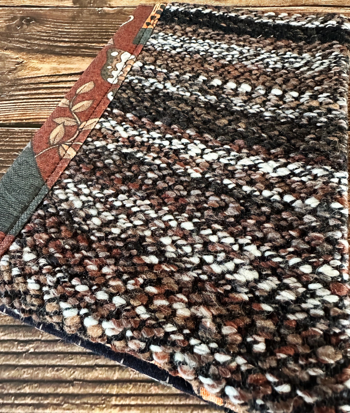 Reading Raven with Handwoven Wool Adjustable A5 Journal Cover