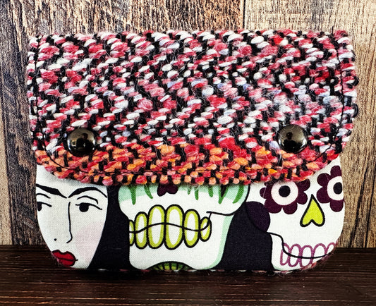 Frida and Calavera & Woven Wool Simple Card Wallet