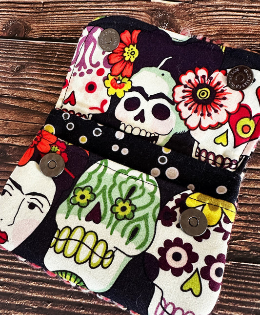 Frida and Calavera & Woven Wool Simple Card Wallet