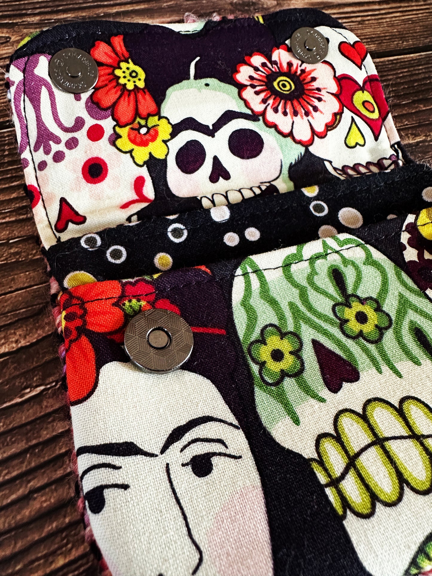 Frida and Calavera & Woven Wool Simple Card Wallet