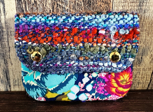 Flower Garden & Woven Wool Simple Card Wallet