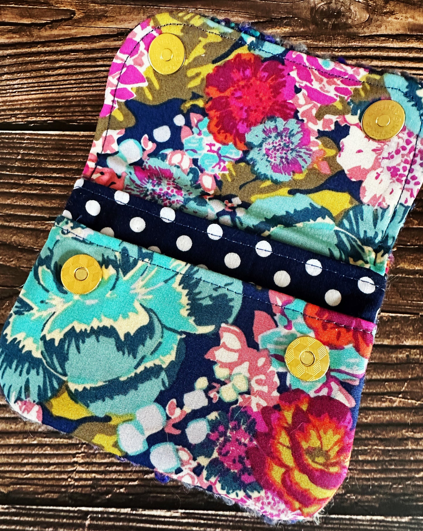 Flower Garden & Woven Wool Simple Card Wallet