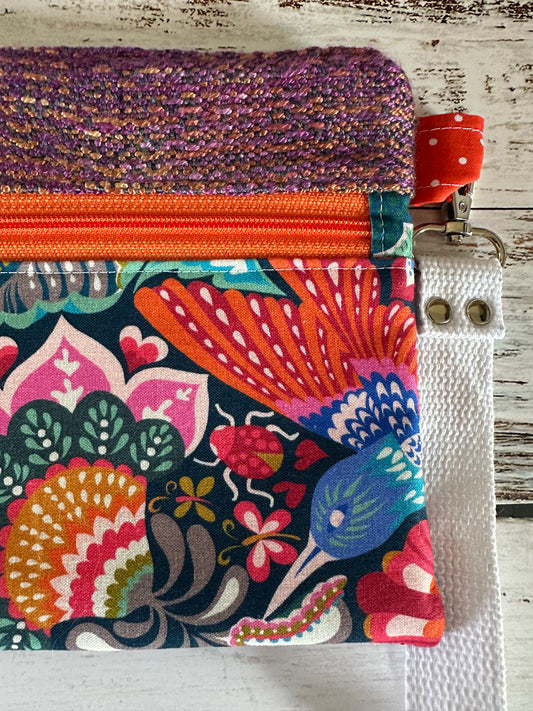 Floral Paradise Double Zipper Clutch~ Perfect for E-Readers