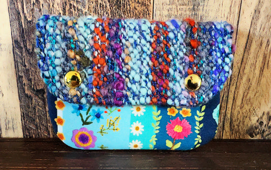 Flower Garden & Woven Wool Simple Card Wallet
