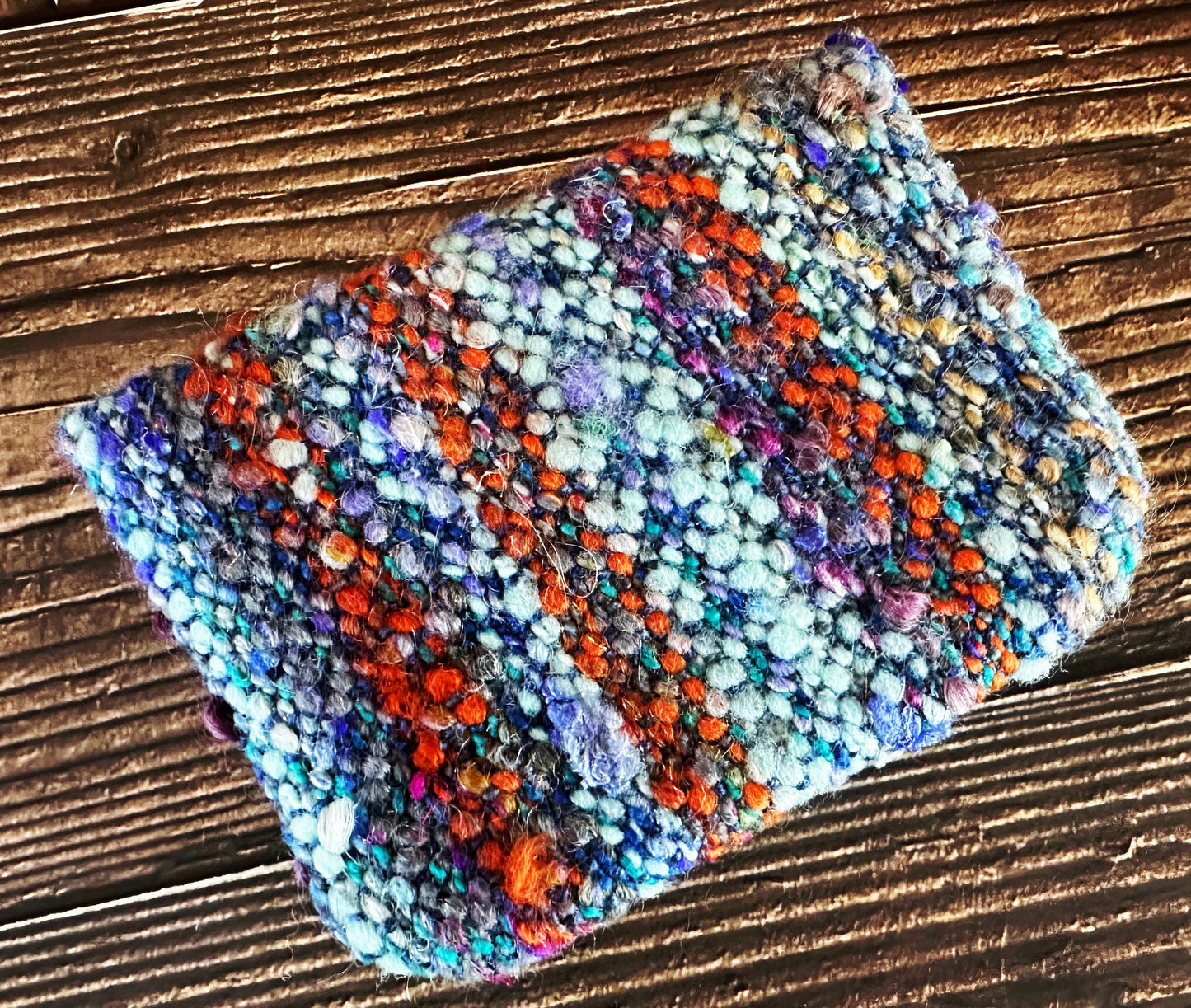 Flower Garden & Woven Wool Simple Card Wallet