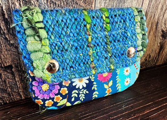 Fabulous Floral & Woven Wool Simple Card Wallet