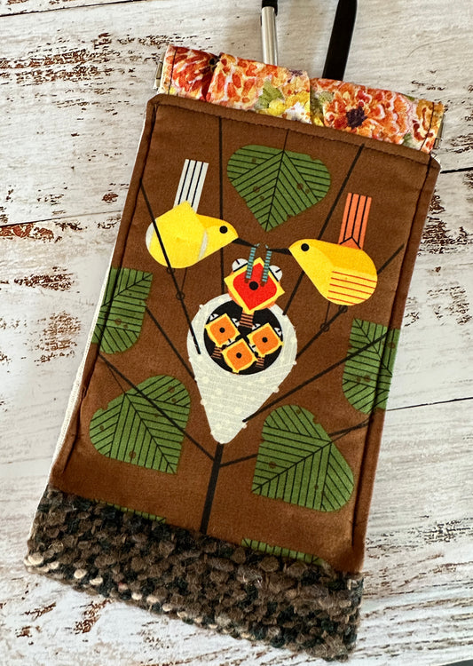 Yellow Warblers Phone Pouch with Internal Card Pocket