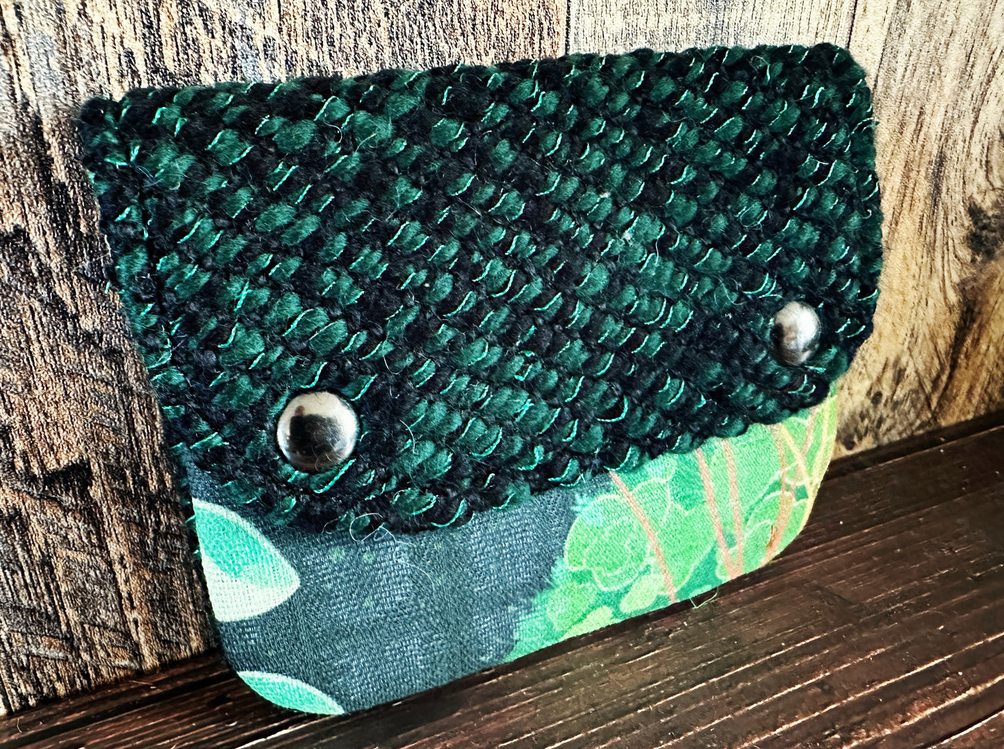 Mosses and Liverworts & Woven Wool Simple Card Wallet