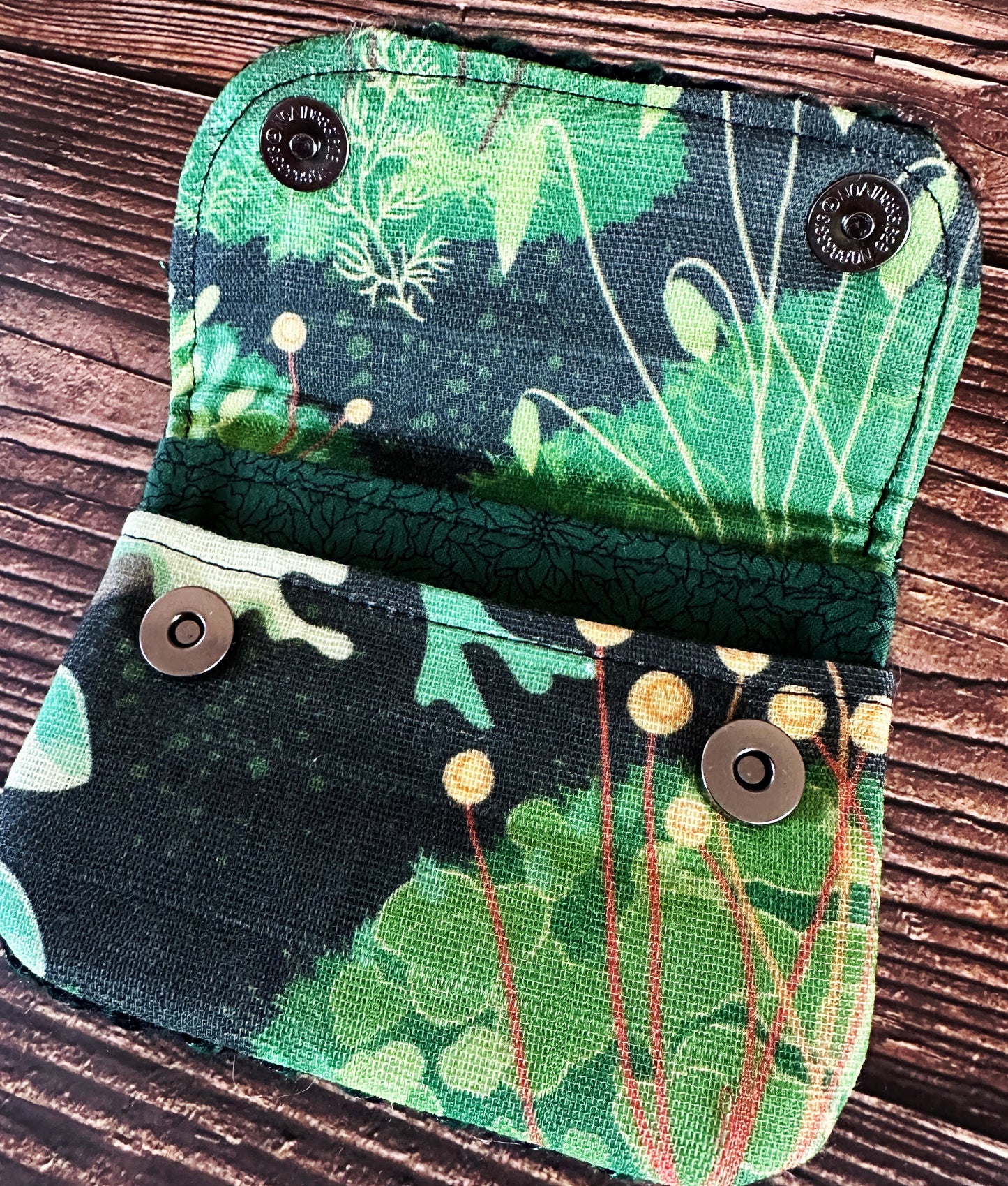 Mosses and Liverworts & Woven Wool Simple Card Wallet