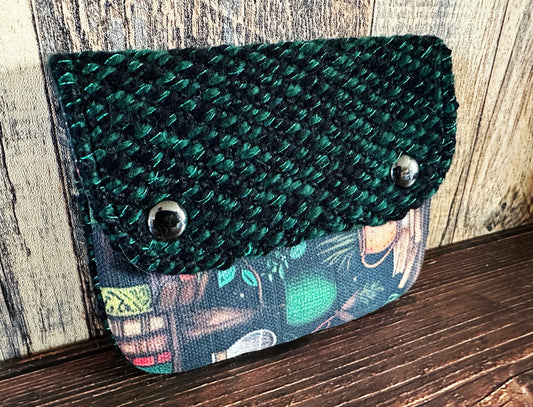 Dark Academia and Book Lover & Woven Wool Simple Card Wallet