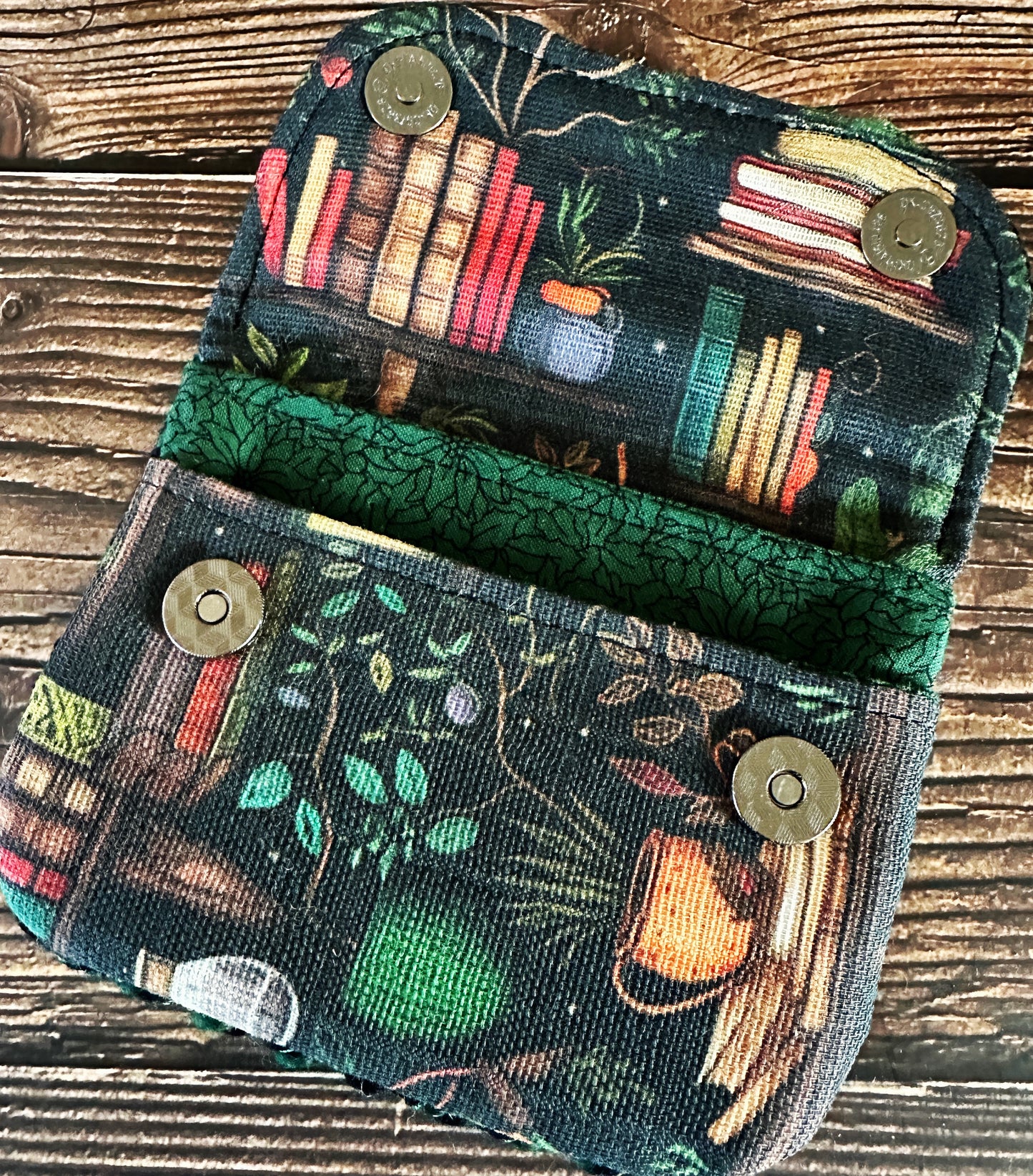 Dark Academia and Book Lover & Woven Wool Simple Card Wallet