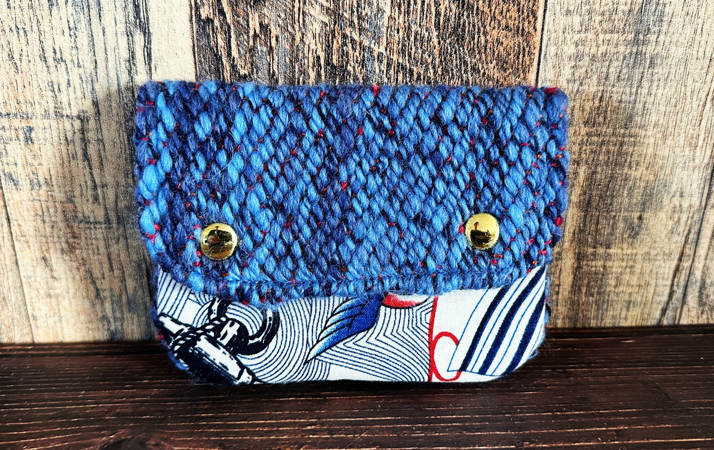 Hello Sailor! & Woven Wool Simple Card Wallet
