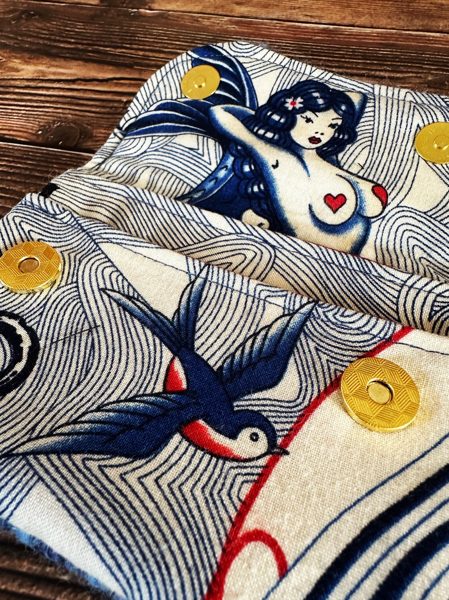 Hello Sailor! & Woven Wool Simple Card Wallet