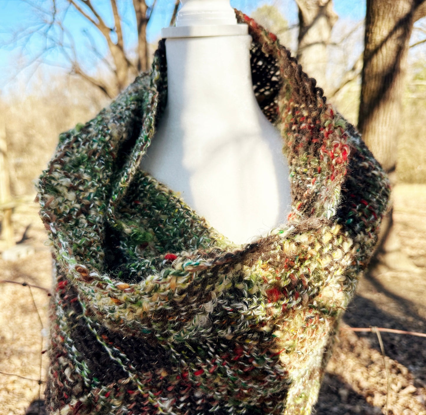 Grandmother Tree ~ Handspun & Handwoven Shawl