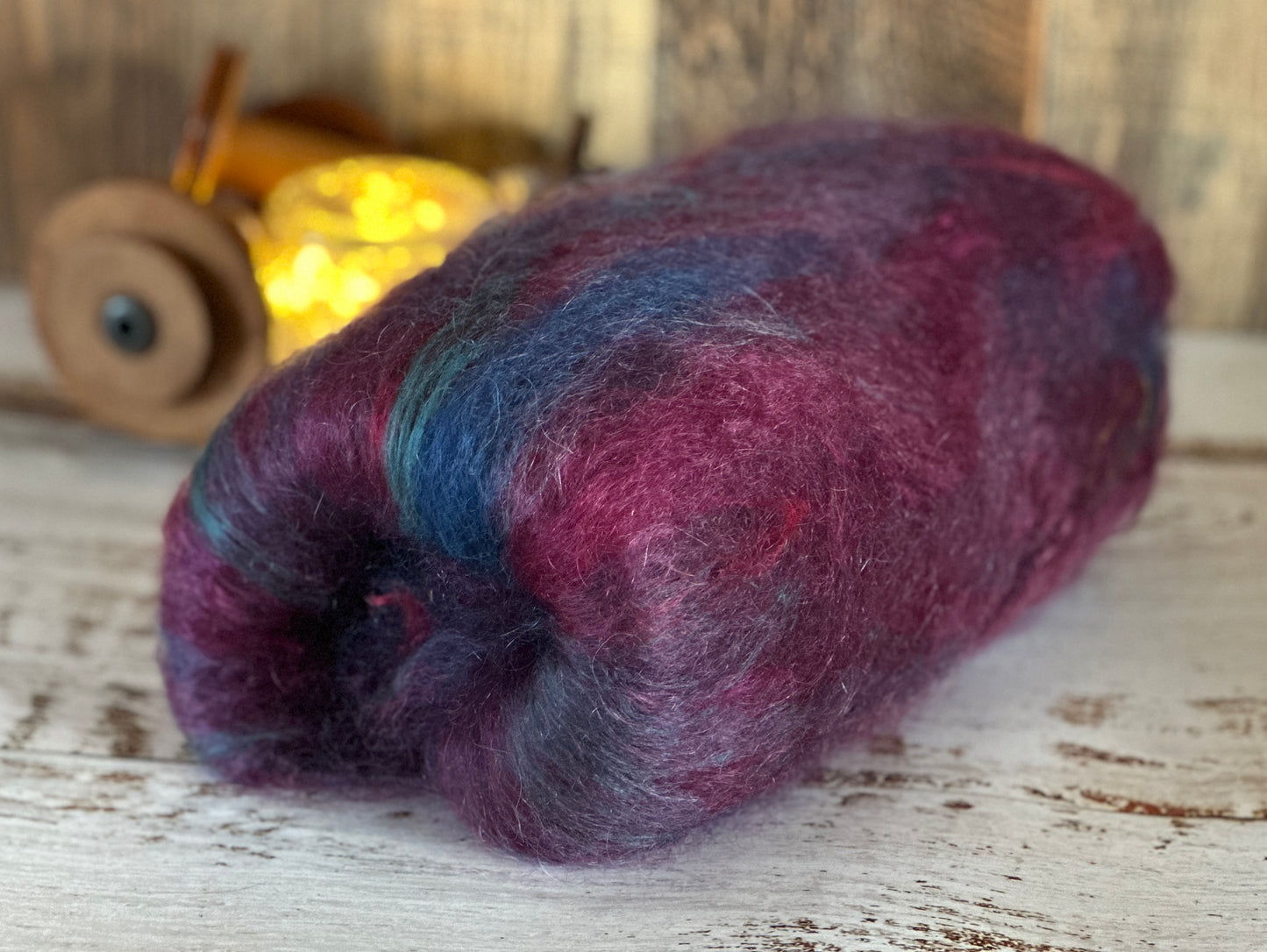 Mohair, Bamboo, BFL and Cashgora Art Batt for Spinning or Felting