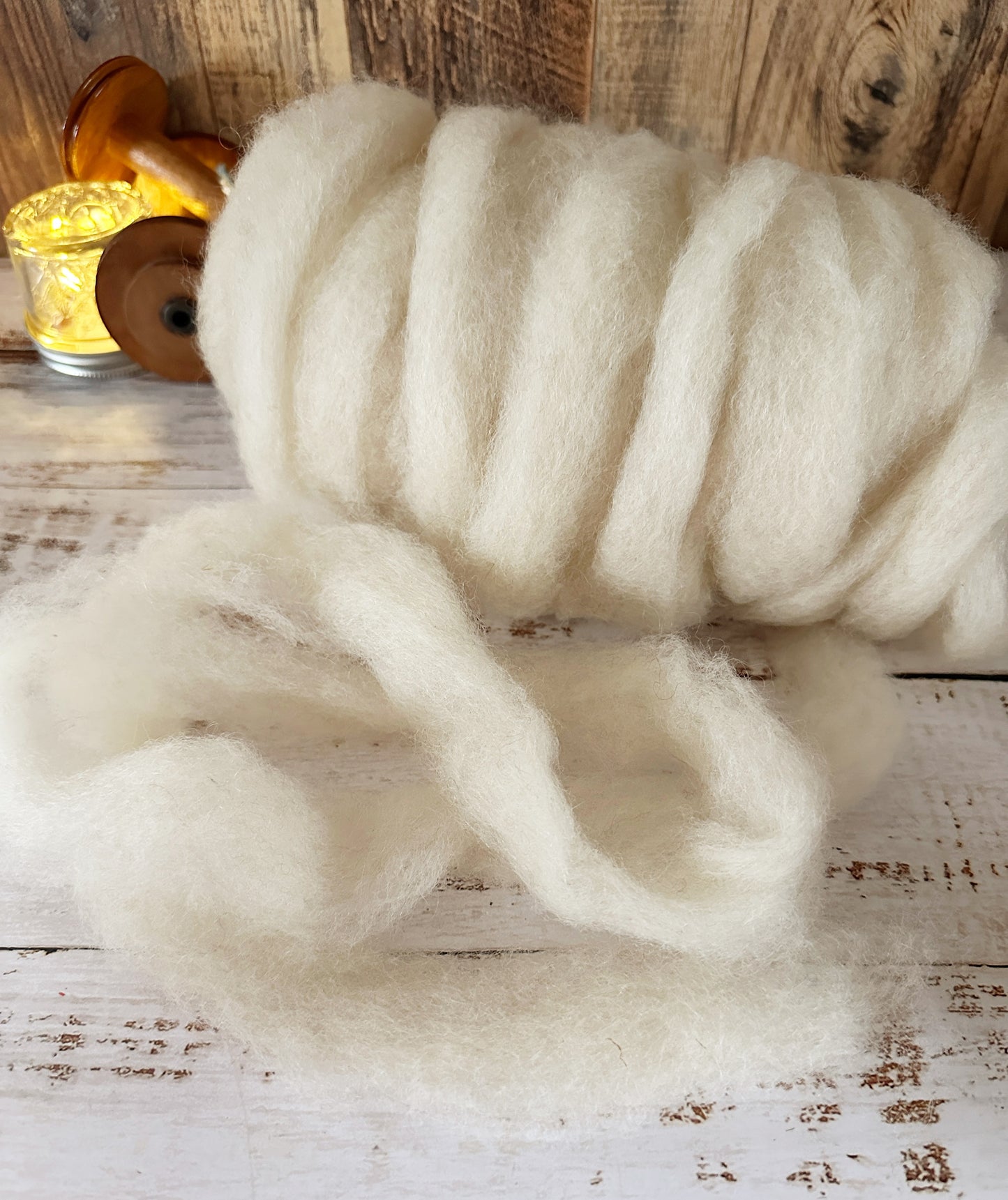 Shetland Wool Roving from Georgia ~ 3 oz Bitty Bump