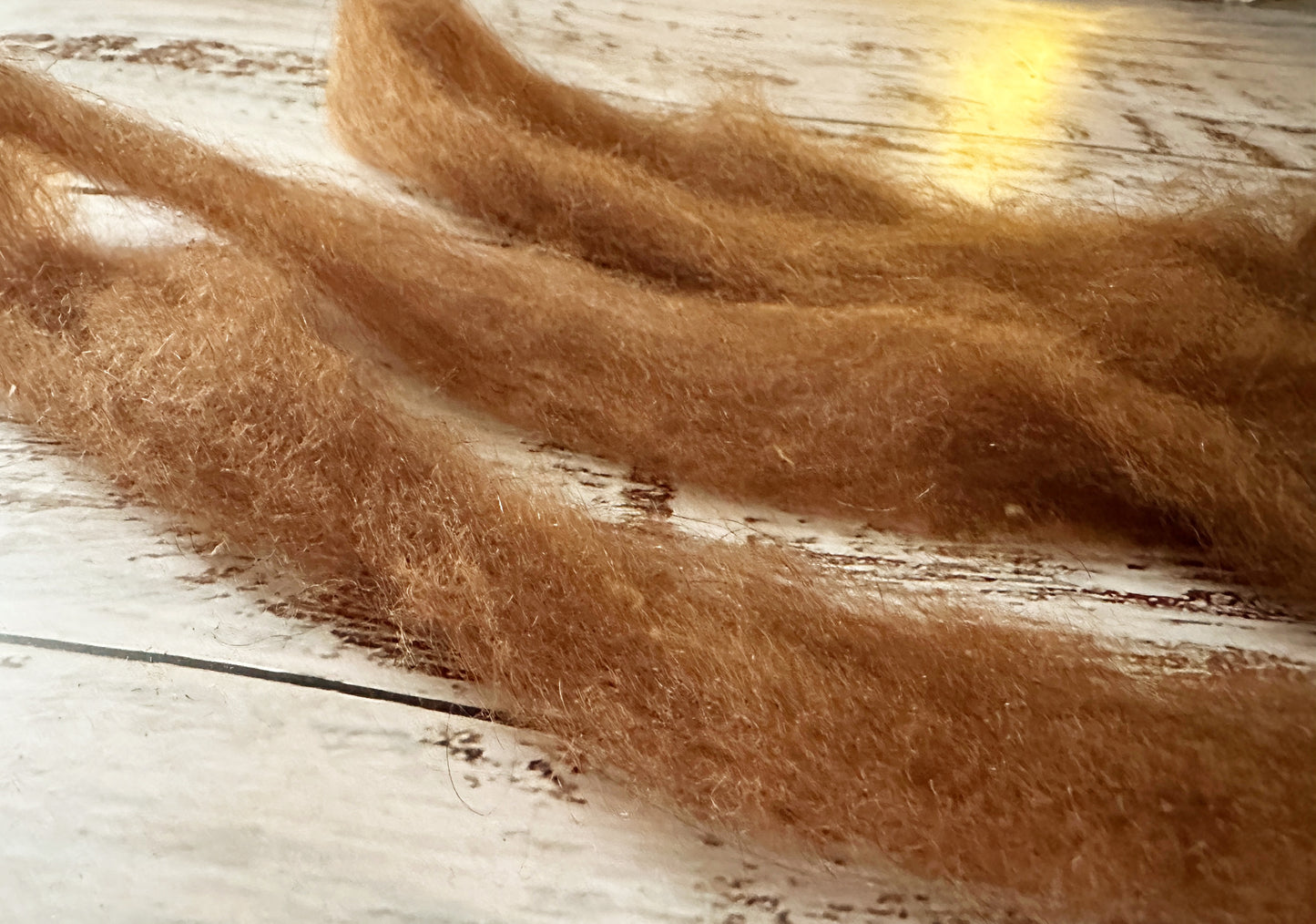 Llama Roving from Cinnamon ~ 3 oz Bitty Bump