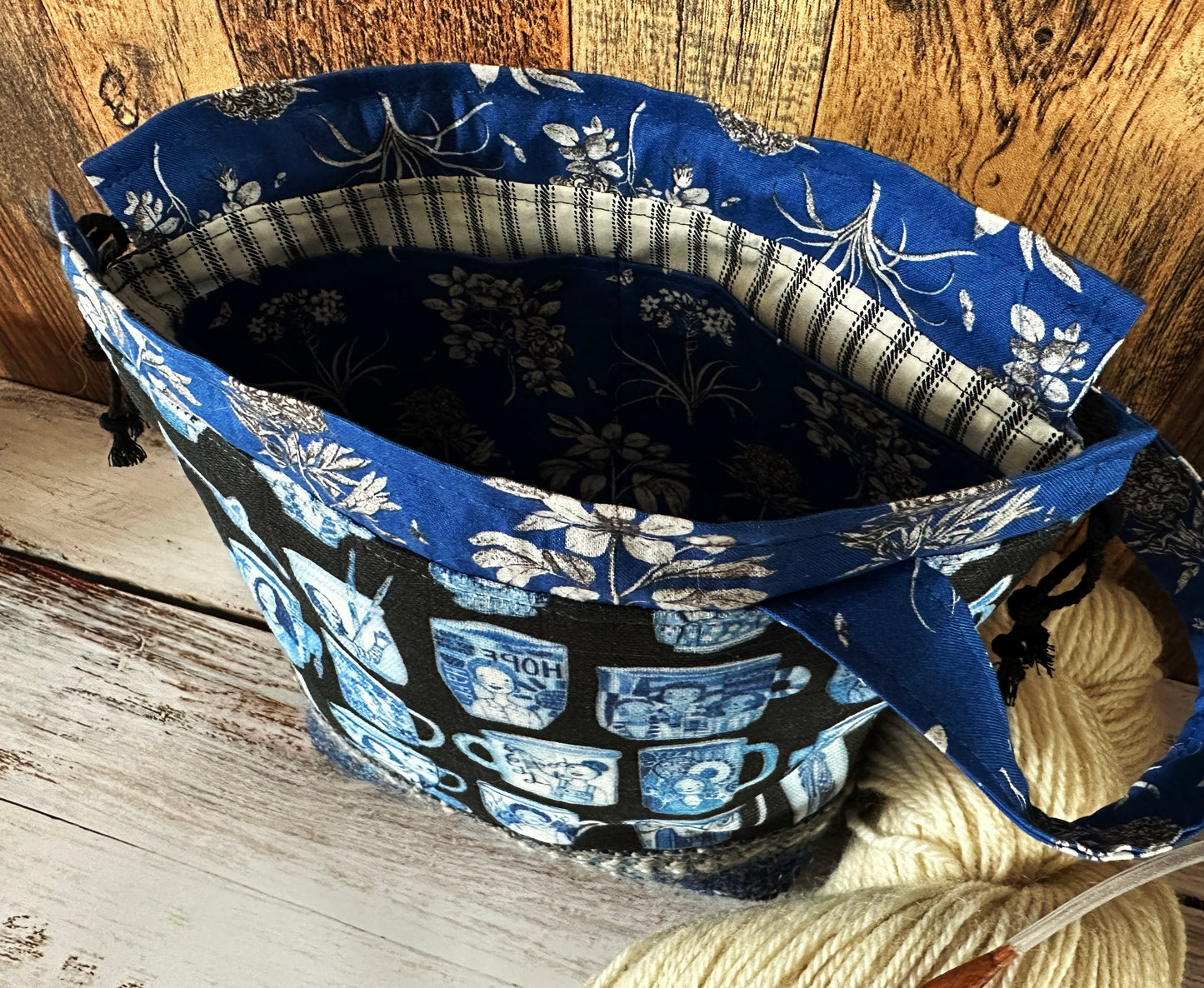 Famous Women with Handwoven Wool Small Project Bag