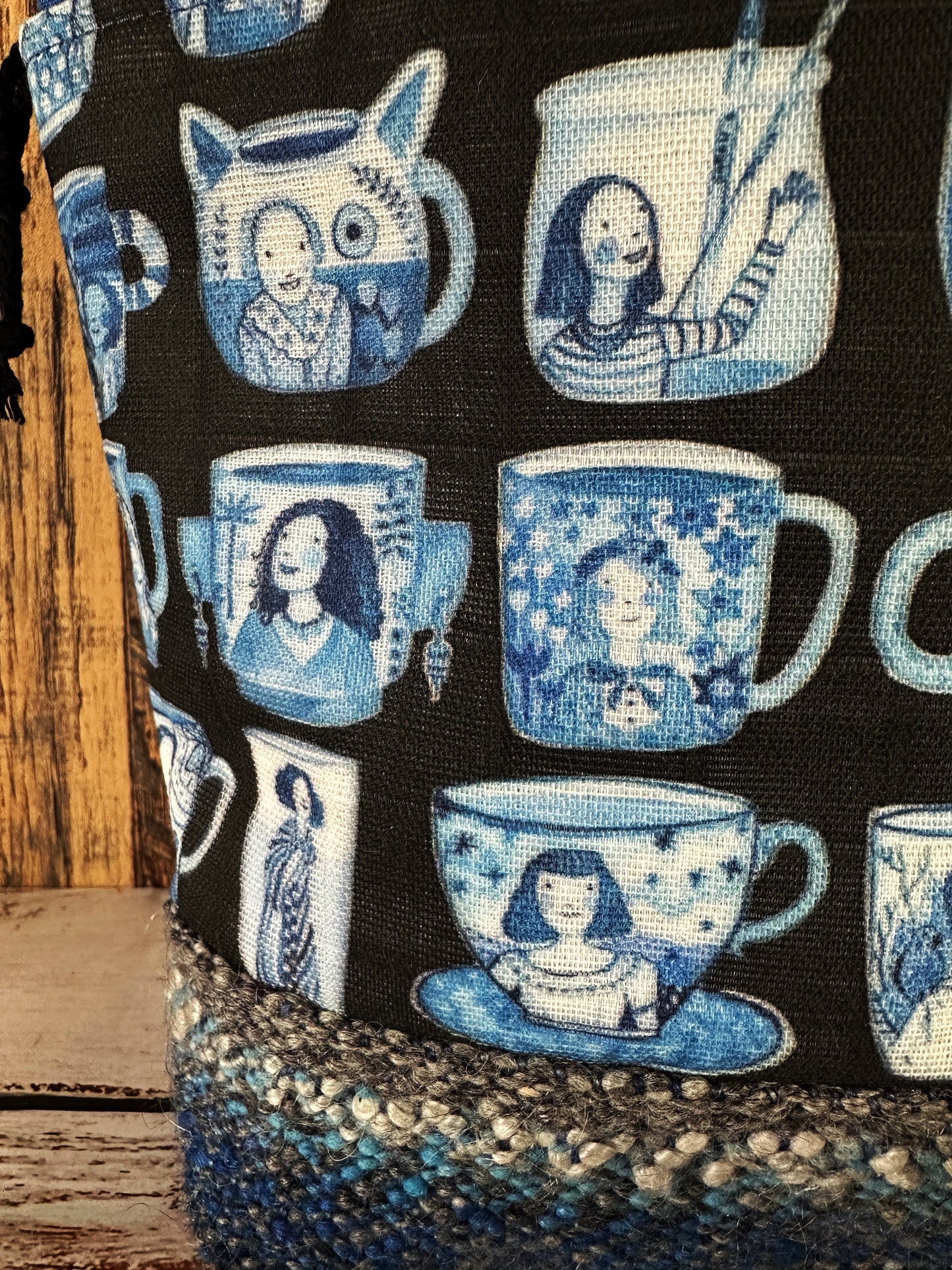 Famous Women with Handwoven Wool Small Project Bag