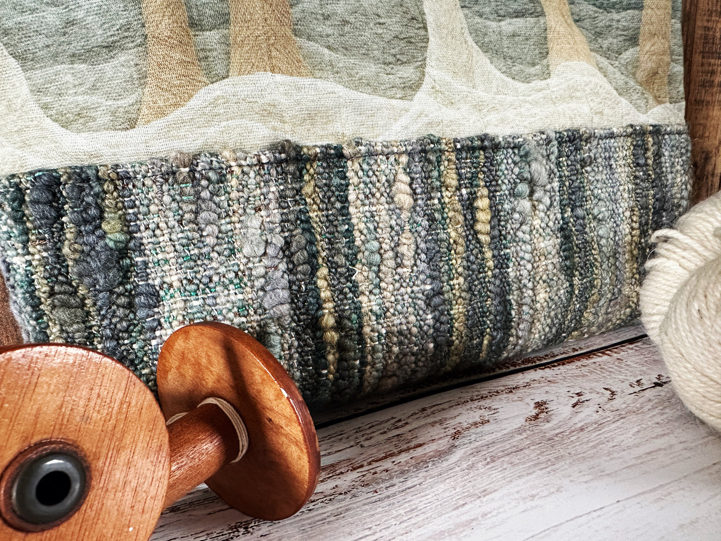 Winter Woods & Handwoven Wool Extra Large Tote