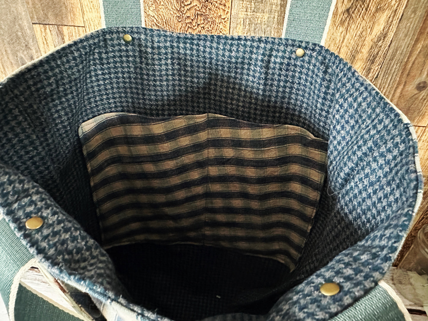 Winter Woods & Handwoven Wool Extra Large Tote