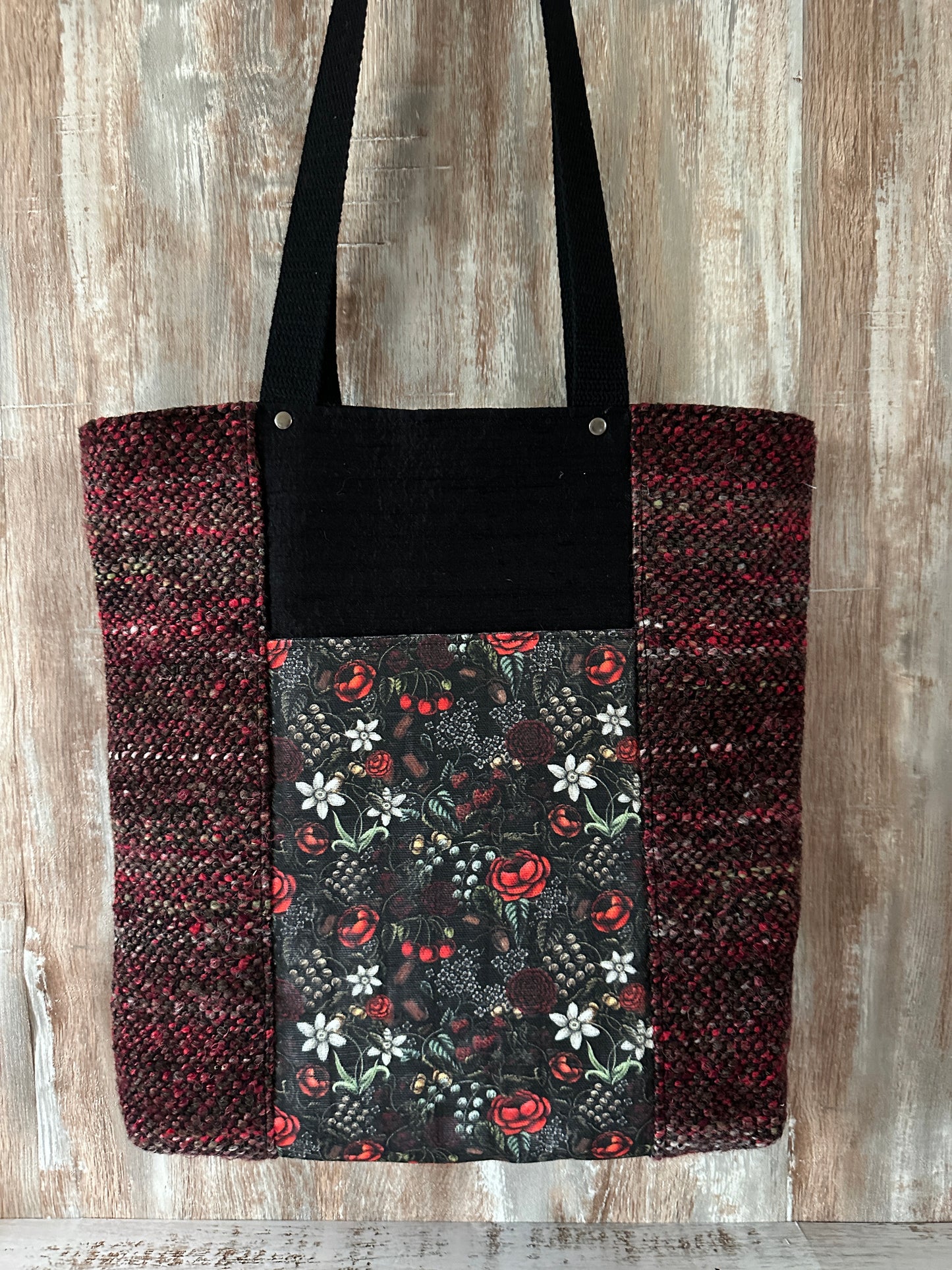 Swamp Rose Double Pocket Large Tote Bag