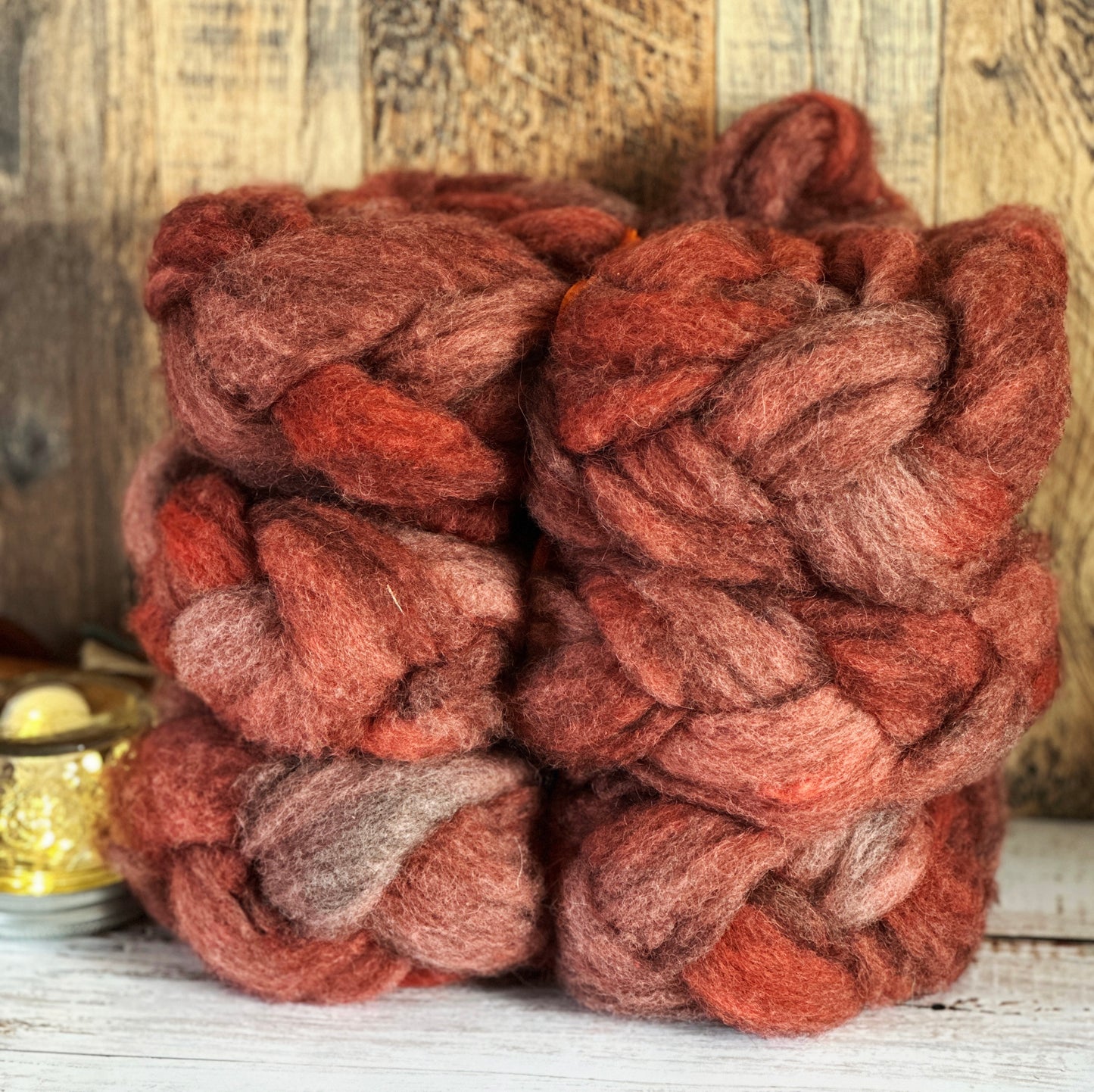 Tangelo 80/20 Shetland and Southdown Heathered Wool Roving