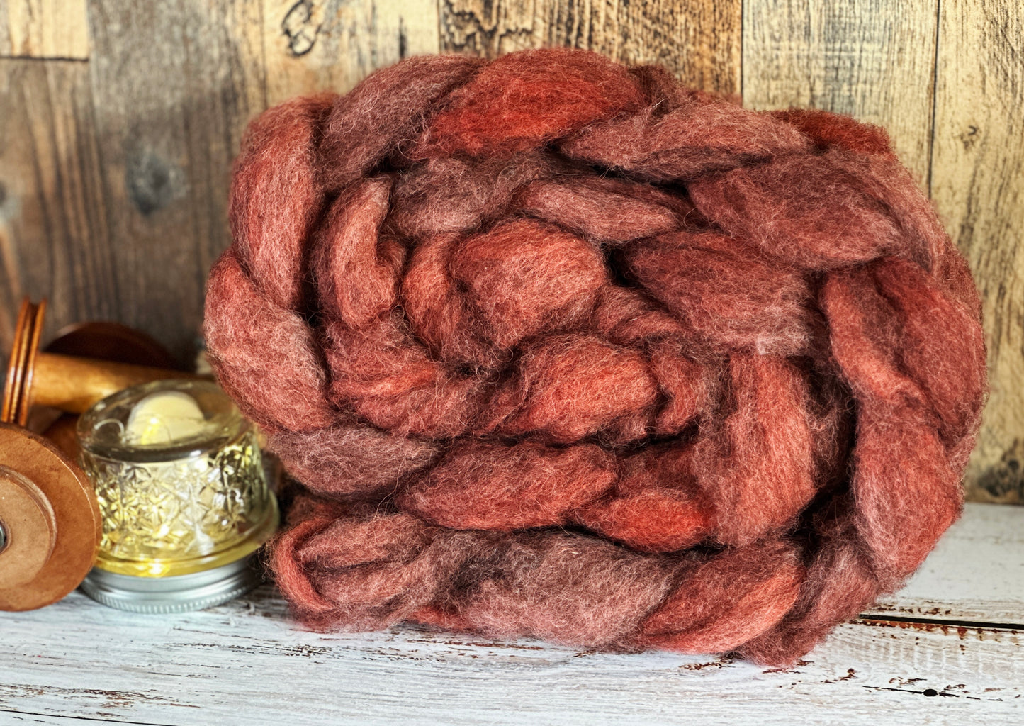 Tangelo 80/20 Shetland and Southdown Heathered Wool Roving