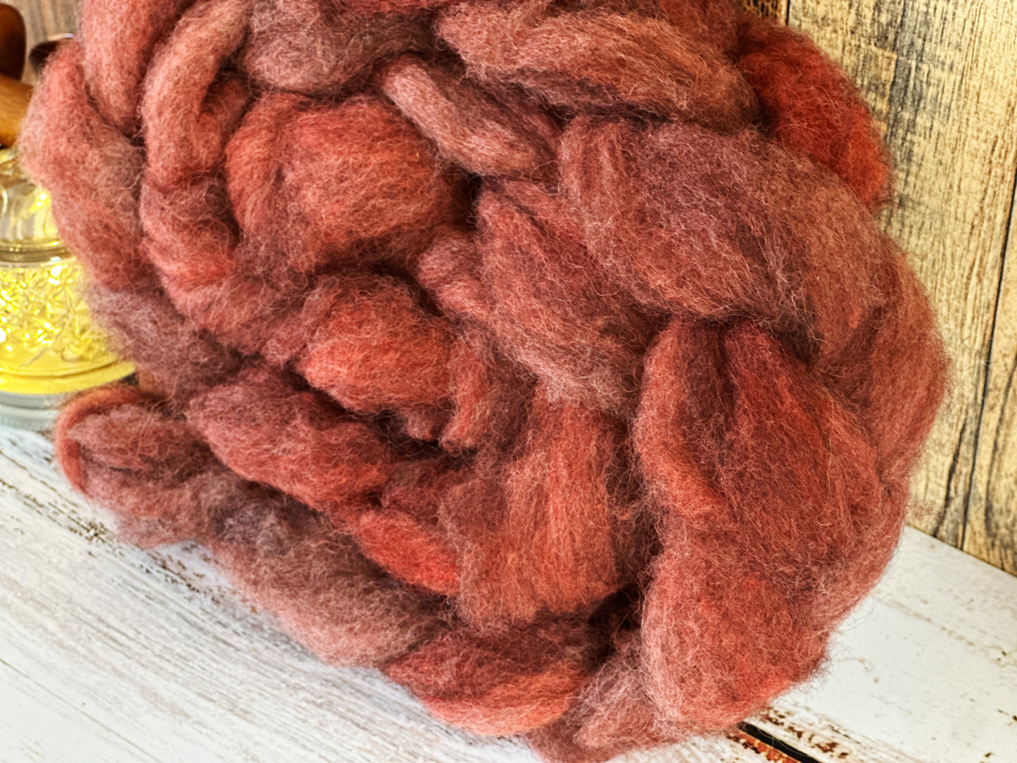 Tangelo 80/20 Shetland and Southdown Heathered Wool Roving